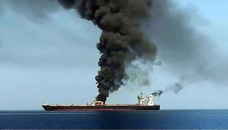 Oil price jumps after Gulf of Oman tanker attacks