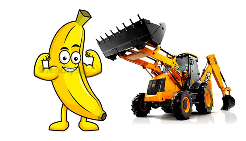 Banana peel remove by JCB Viral Video