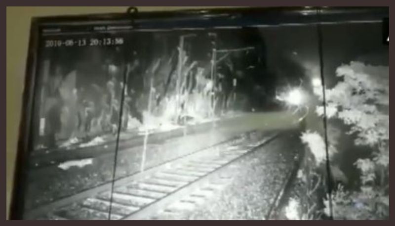 A boulder fell on the railway tracks near Lonavala CCTV