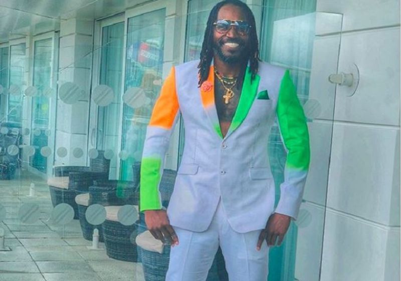 Chris gayle special dress for India vs Pakistan world cup clash