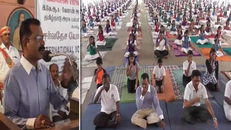 Karur Collector on Yoga day function Video..