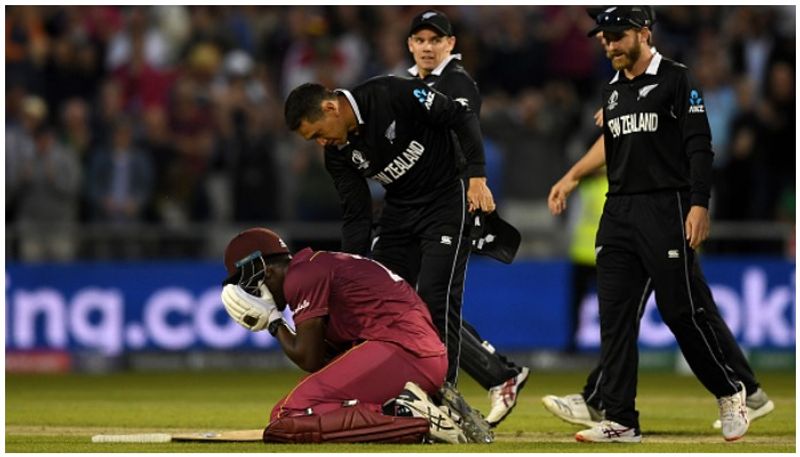 Carlos Brathwaite on his wicket against New Zealand