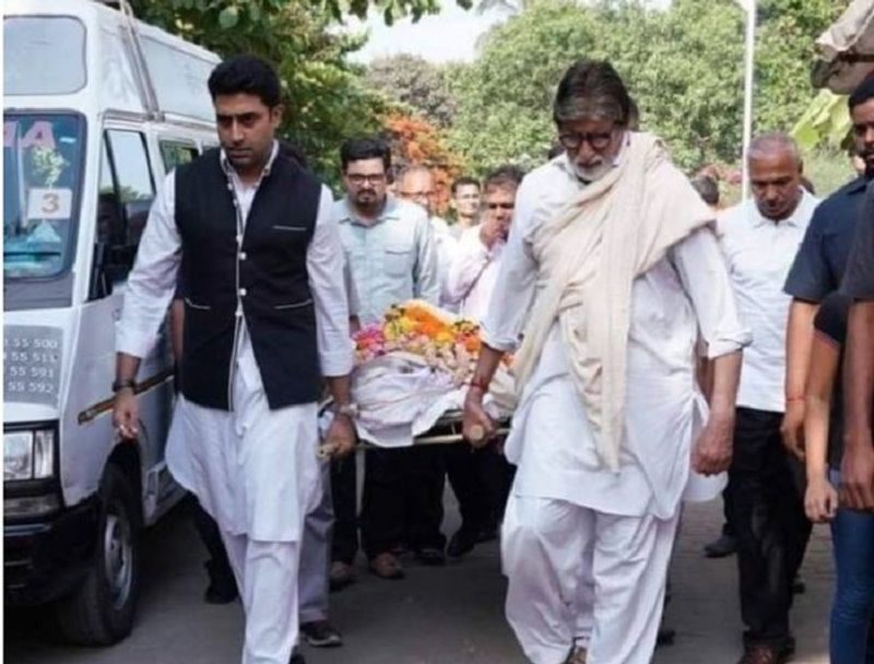 Amitabh Bachchan and Abhishek Bachchan pay last respects to their staffer