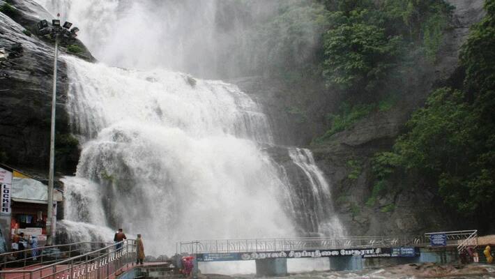 Courtallam waterfalls baths