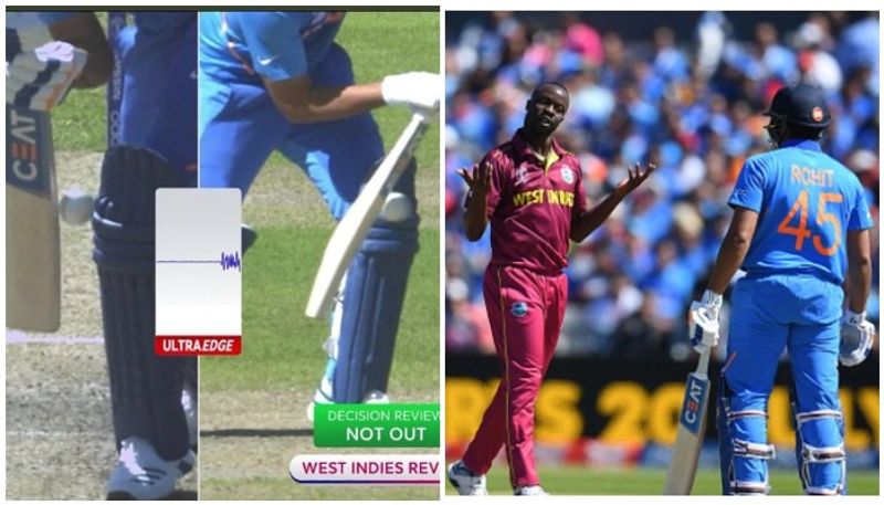 World cup 2019 Rohit sharma share evidence for not out against west indies clash