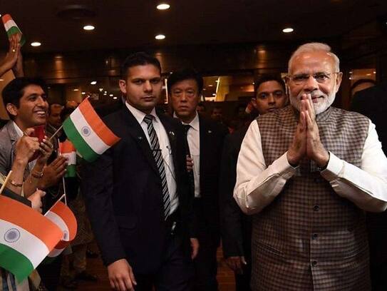 Slogans raised Vande Mataram and Jai Sri Ram raised at community event in japan in presence of PM modi
