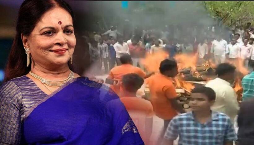 ముగిసిన విజయనిర్మల అంత్యక్రియలు.. కృష్ణ కన్నీటి వీడ్కోలు