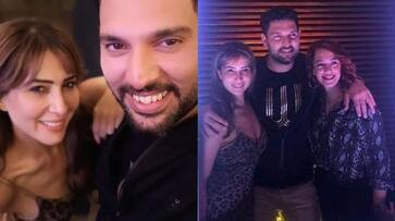 Yuvraj Singh's ex-girlfriend Kim Sharma partying with wife Hazel Keech