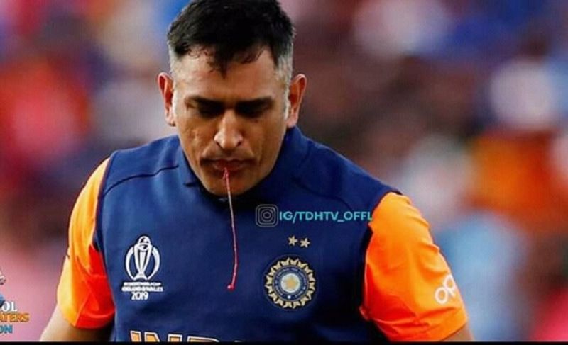 Twitter get emotion after ms dhoni spits blood During india vs england world cup match