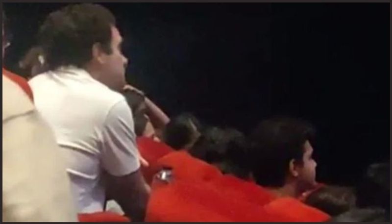 In Viral Video, Rahul Gandhi Seen Watching Movie In Delhi Theatre