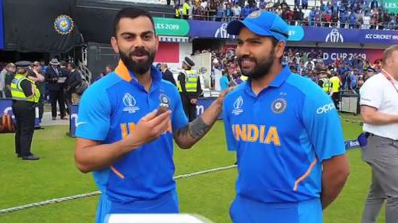 virat kohli interviews rohit sharma