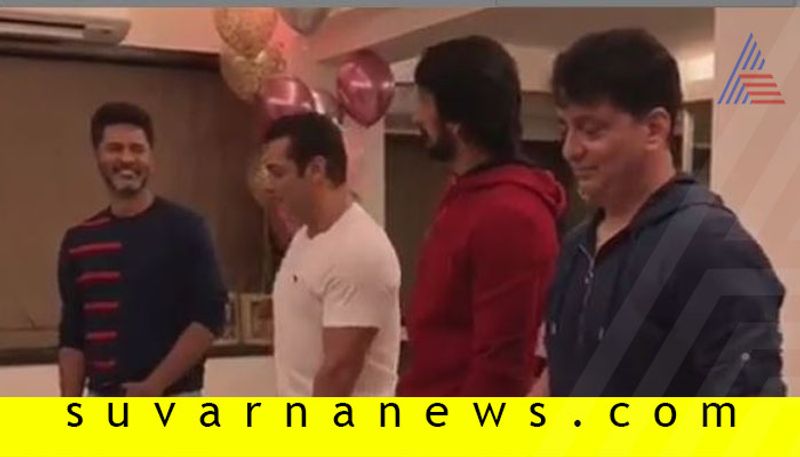 Salman Khan Kiccha Sudeep prabhudev dance in Dabang 3 set goes viral