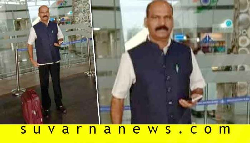 Sringeri MLA T D Raje Gowda leaves to Bangalore from Bajpe Airport