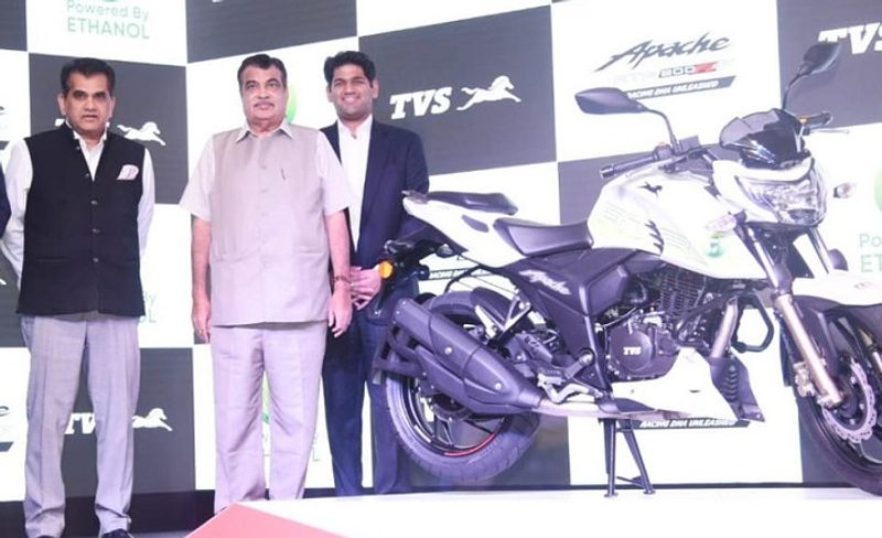 Ethanol powered motorcycle TVS Apache RTR 200 Fi E100 bike launched