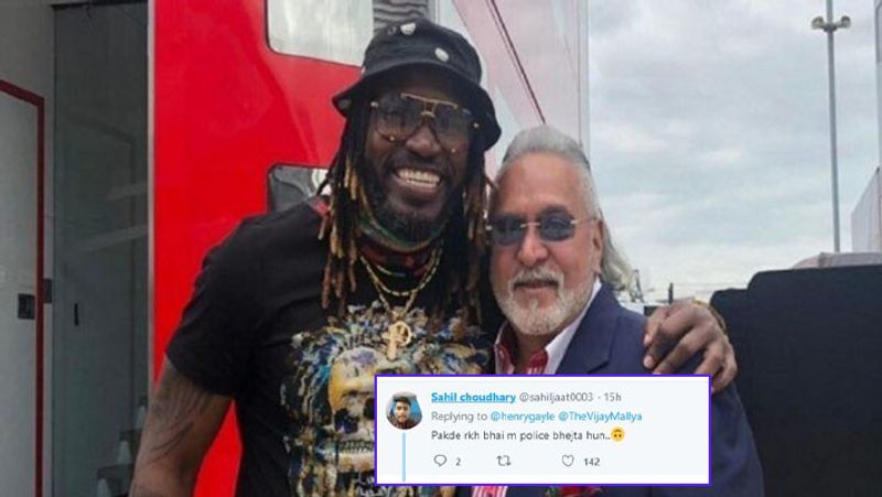 Chris Gayle posts photo with Vijay Mallya fans Trolls Courier him to India