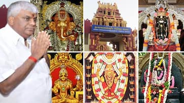 Karnataka coalition crisis Minister Revanna visits 6 temples in 1 day fumes at media personnel for taking pictures