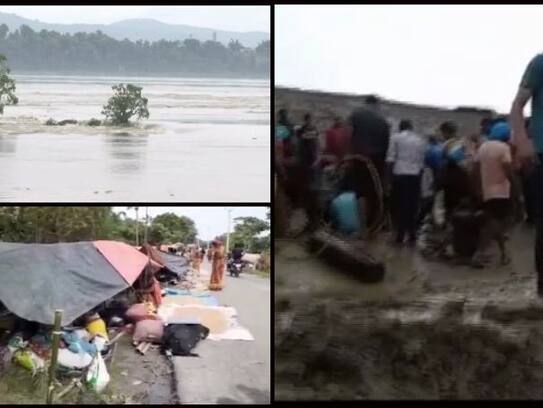 Heavy rain fall and flood is bihar and asam, 100 people died