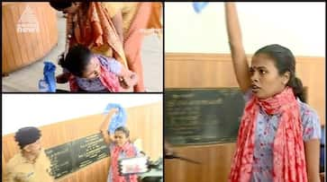 Thiruvananthapuram University College stabbing case KSU workers stage protest inside secretariat compound