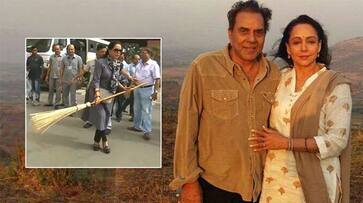 Dharmendra takes to Twitter to apologise for broom tweet trolling Hema Malini