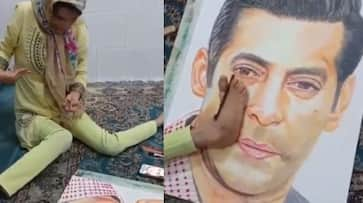 Salman Khan shares video on Instagram of specially-abled fan drawing his portrait using legs