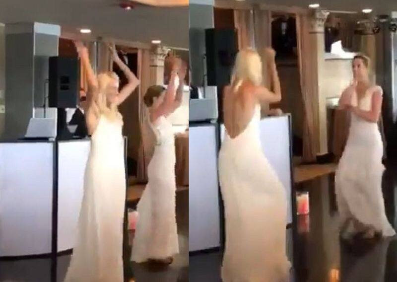 American Tennis Player Alison Riske dance to Bollywood song duriung her wedding party