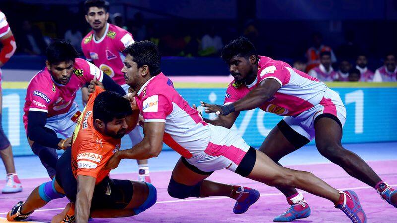 Pro kabaddi 2019 Jaipur Pink Panthers Beat U Mumba at Hyderabad