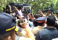 Karnataka political crisis Protesting Congress workers detained by Mumbai Police