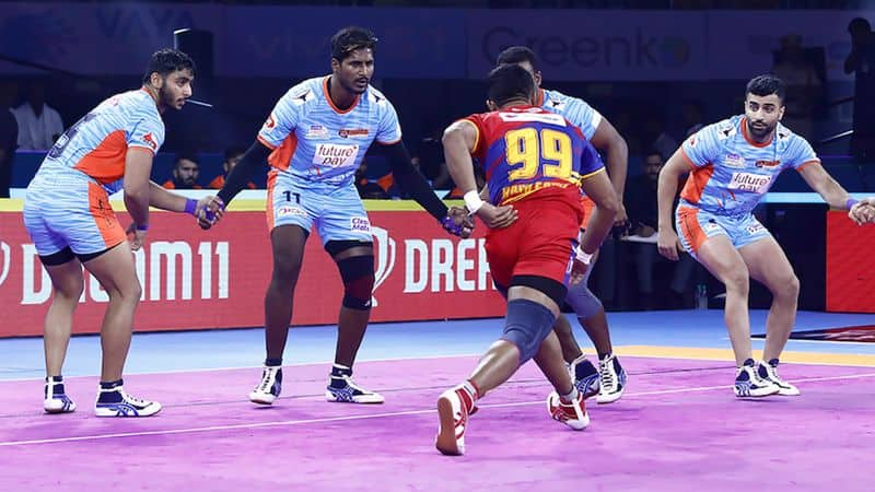 Pro kabaddi Bengal Warriors Beat UP Yoddha at Hyderabad