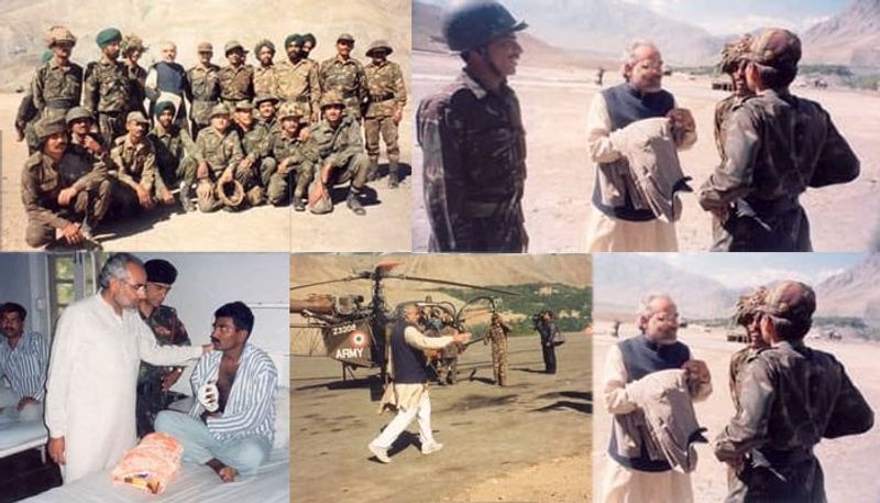 pm shares kargil visit pictures during 1999 war visit