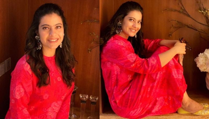 Kajol looks gorgeous in pink salwar kameez