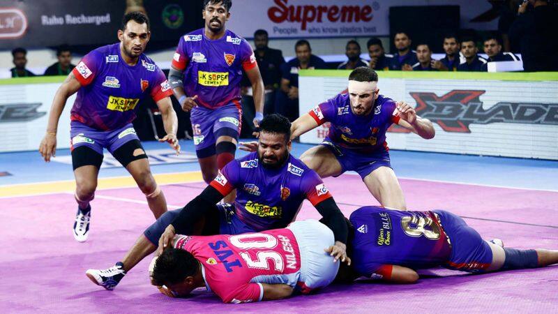 Pro kabaddi 2019 Dabang Delhi Beat Jaipur Pink Panthers by 35-24 points