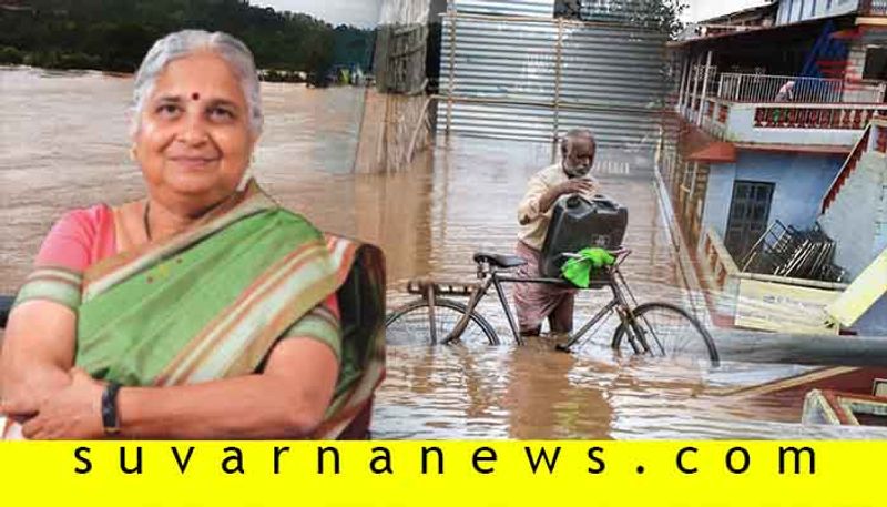 Sudha Murty Infosys Foundation donates Rs 10 crore to north karnataka  flood  areas