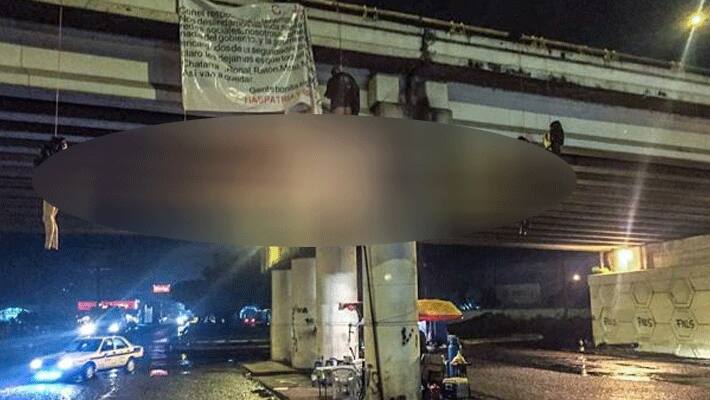 A Mexican gang hung 9 dead bodies from a bridge