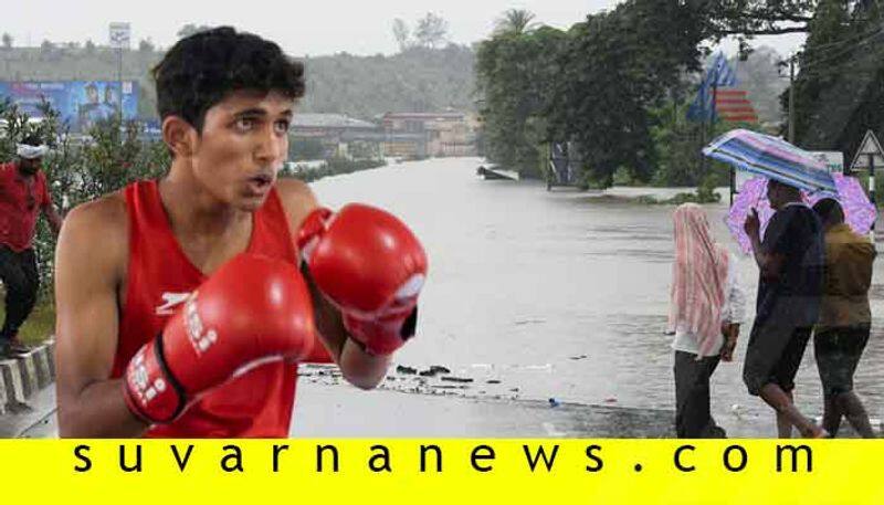 Belagavi flood Silver medalist Nishan manohar swims 45 minutes to attend boxing event in bengaluru