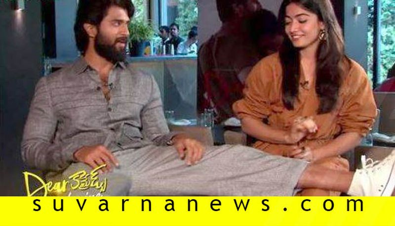 Telugu actor Vijay Deverakonda keeps legs on rashmika Mandanna fans outraged