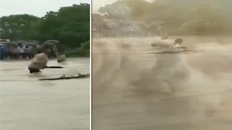 A shocking video released by a man who died in the flood