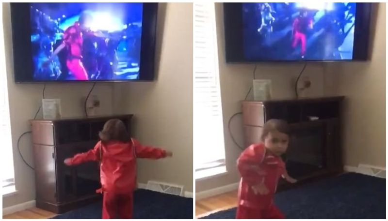 viral video of kid imitating Michael Jacksons steps