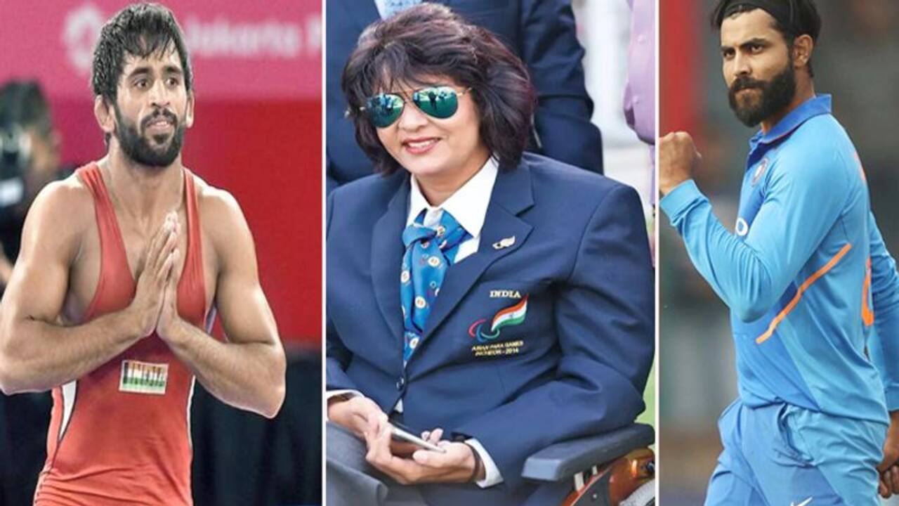 दीपा मलिक बजरंग पुनिया को खेल रत्न, जडेजा पूनम यादव समेत 19 को अर्जुन अवार्ड मिलेगा