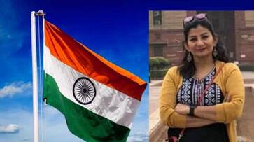 in London pakistani and khalistani protesters was trying to torn our national flag, but indian lady snatched tiranga from their hands