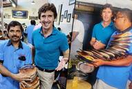 Bengaluru Former Australian bowler Brad Hogg eats dosas at Vidyarthi Bhavan