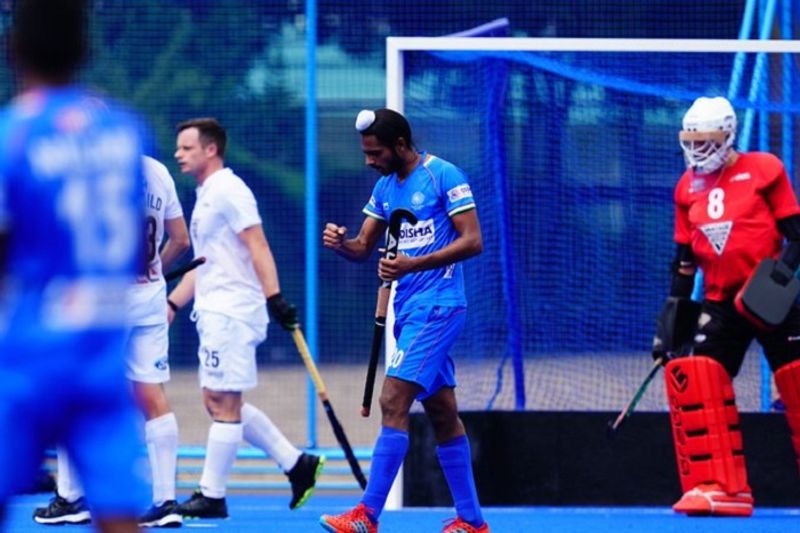 India beat new zealand to win Olympic test hockey event