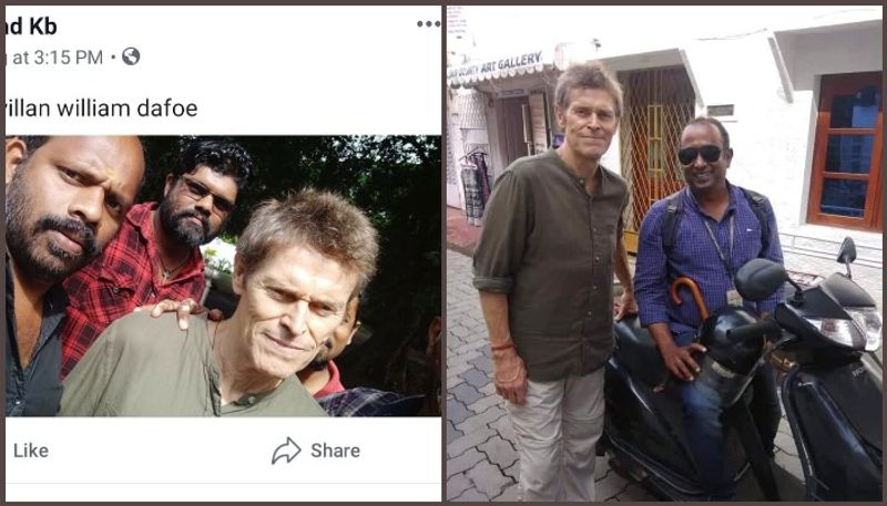 Hollywood star Willem Dafoe in kochi