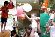 Watch: Celeb kids Taimur, Azad, Viaan celebrate Krishna Janmashtami; break dahi handi