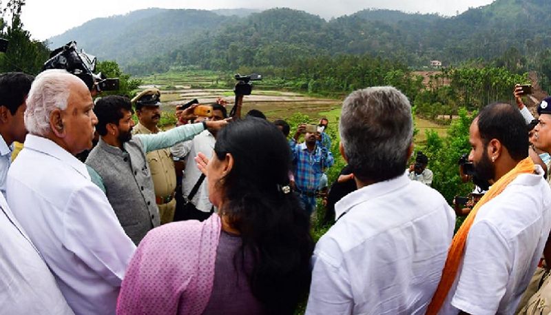 CM BS Yediyurappa Completes Flood Inspection within 10 minutes at Chikkamagaluru