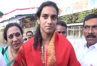 Badminton world champion PV Sindhu visits Tirumala temple