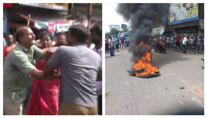 দফায় দফায় সংঘর্ষ, বনধ ঘিরে অশান্তির আগুন গোটা ব্যারাকপুরে