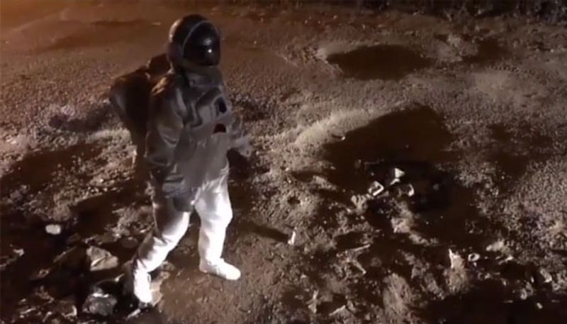 Artist protest as astronaut video viral