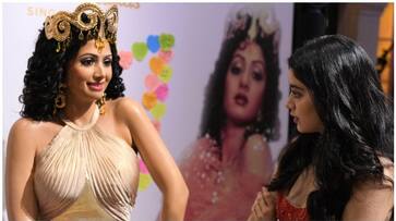 sridevi wax statue in Singapore madam tussaud s museum, jahnavi kapoor inaugurate this