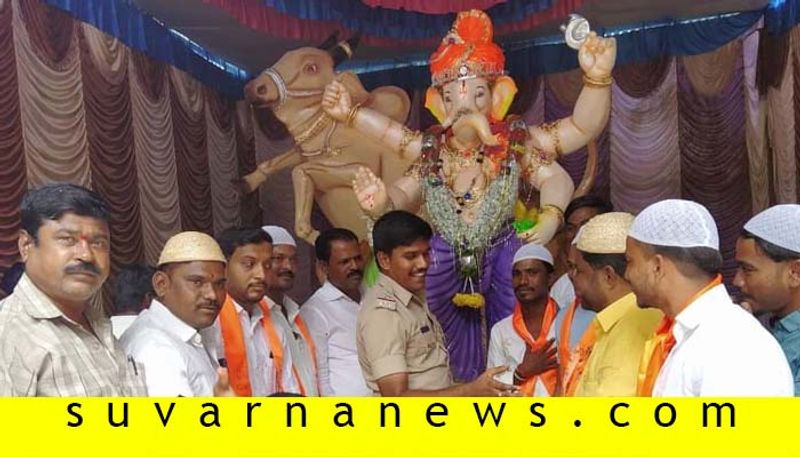 ram rahim Association celebrates Ganesh chaturthi festival in Lingsugur