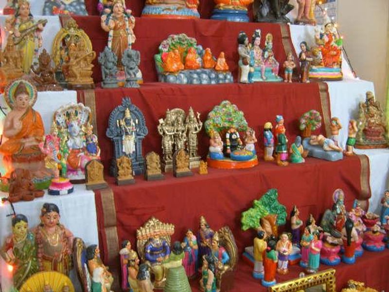 tips of worships and  remove golu dolls 